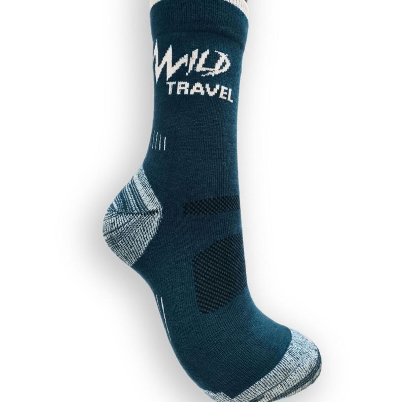 Calcetas Trekking Wild Travel Lana Merino Térmicas Deportiva-1