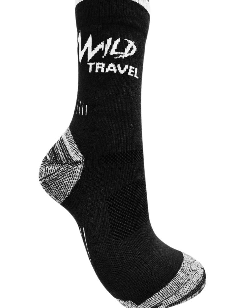 Calcetas Trekking Wild Travel Lana Merino Térmicas Deportivas-1