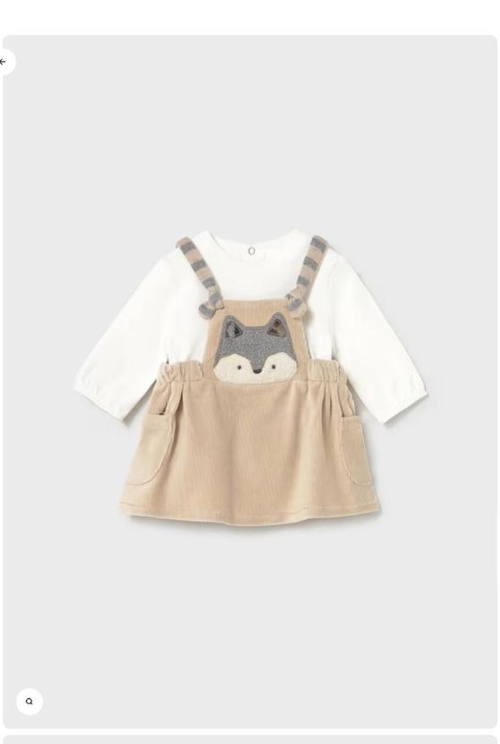 Enterito falda Beige 6 A 9 Meses