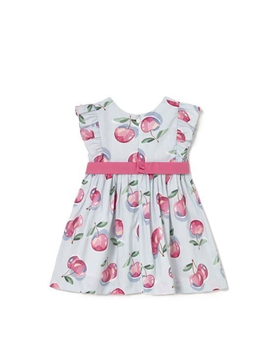 VESTIDO ESTAMPADO FRUTAL Azul 4 anos