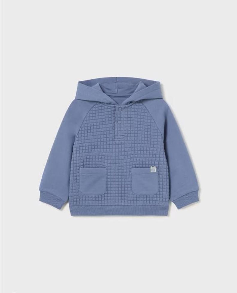 Sudadera combinada bolsillos Celeste 9