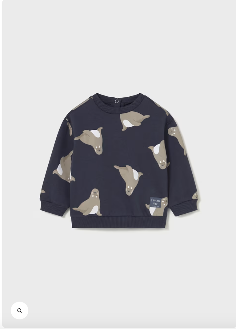 Pullover estampado Azul Marino 4 anos