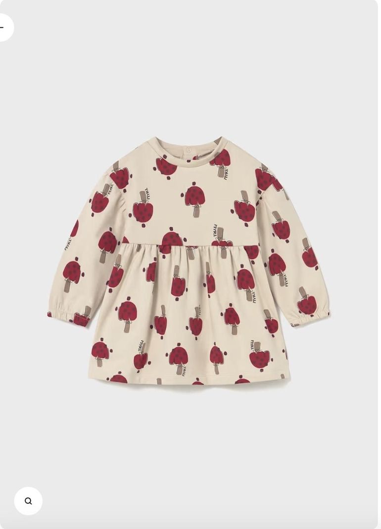 Vestido felpa estampado Rojo 4 anos