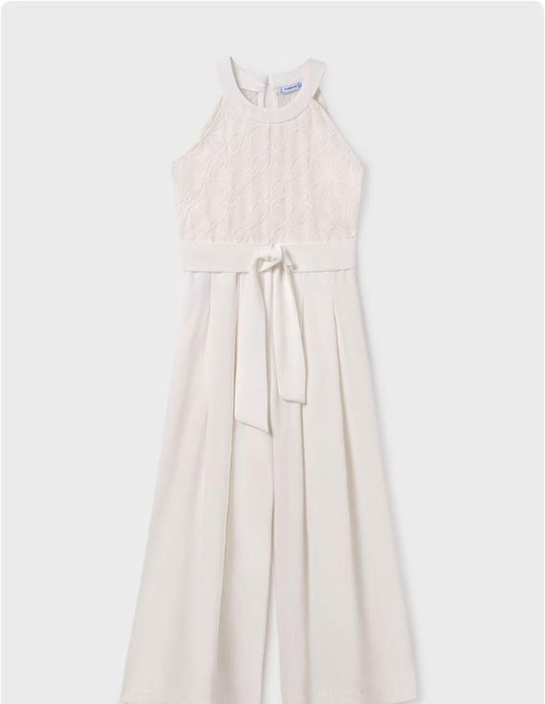 Mono largo combinado chicas Blanco 14 anos