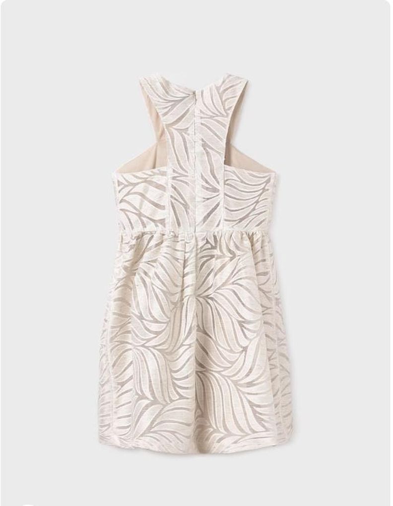 Vestido tirantes cruzados devore chicas Beige 12 anos