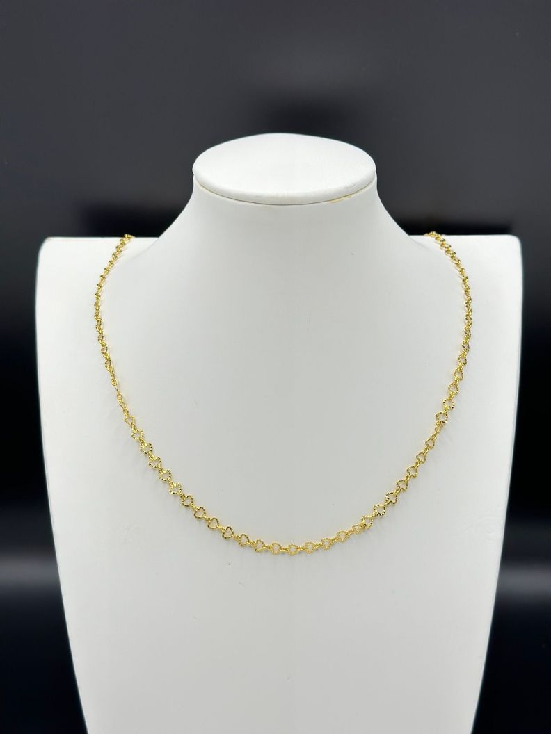 Collar Dama Facetado Diamantado Enchapado En Oro-0