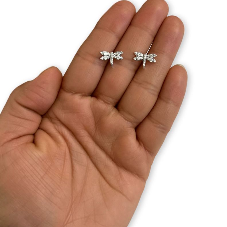 Aros Libélula Plata 925 Rodinada Circones Suizos-1