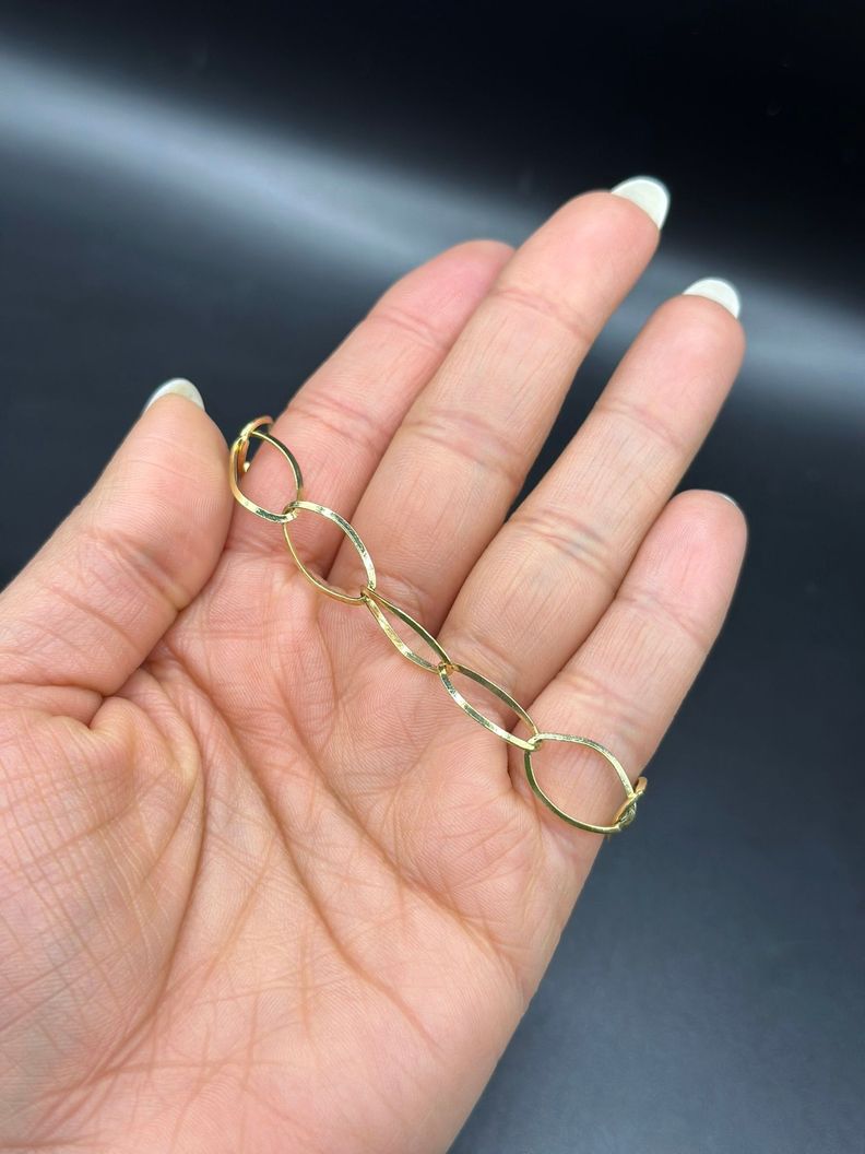 Pulsera Estrella Colgante Broche Timon Enchapada Oro-1