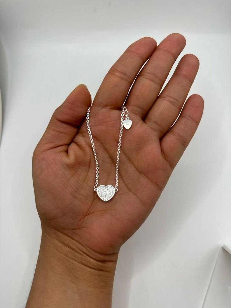 Pulsera Dama Corazon Circones Plata-1
