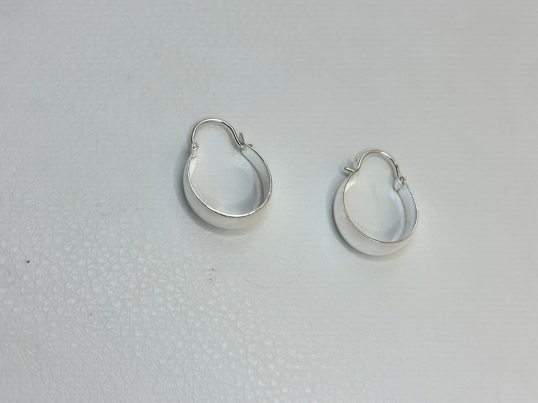 Aro Argolla Bote Mediana 22 Mm Plata Ley 925Mas Estuche-2