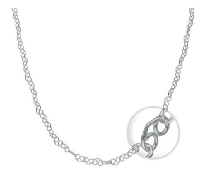Collar De Corazones Calados 40 Cm Plata Ley 925 -0