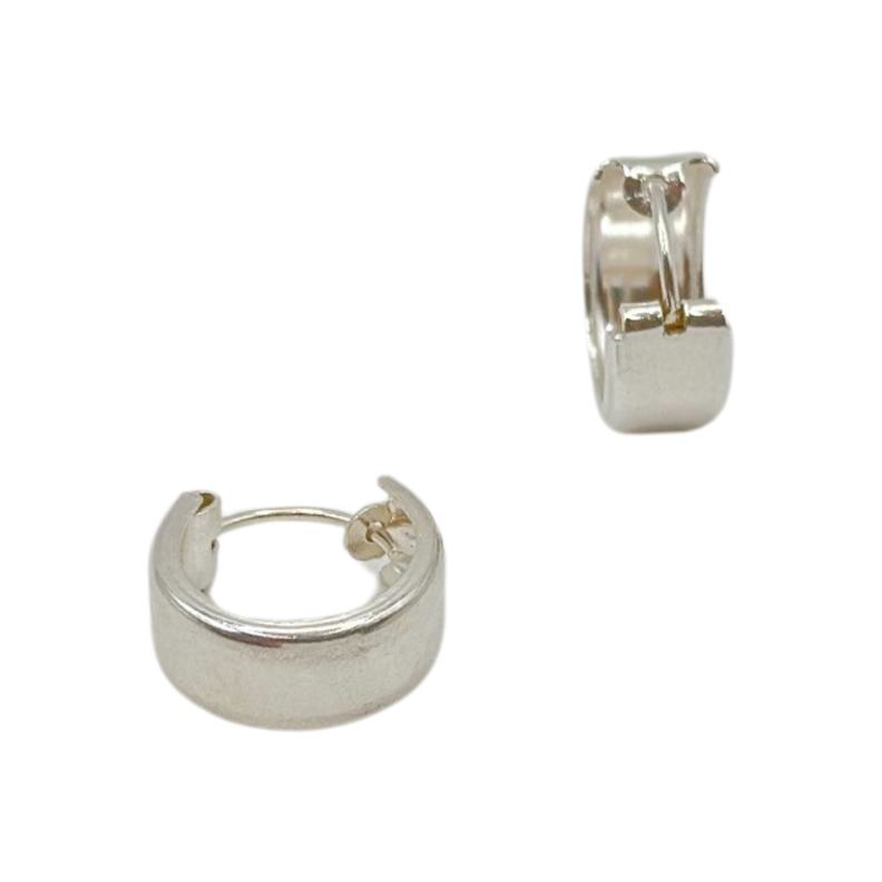 Aros Argolla Gruesas Pequeñas Plata Mas Caja