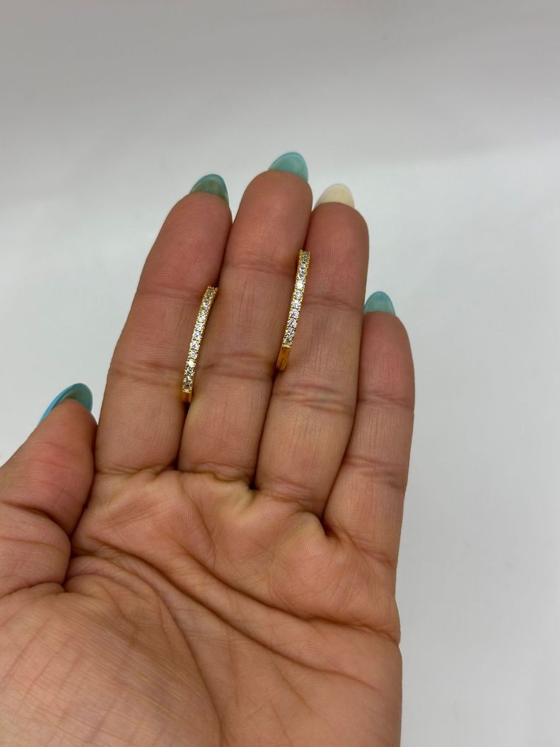 Aro Media Argolla Grande Circones Enchapado Oro-1