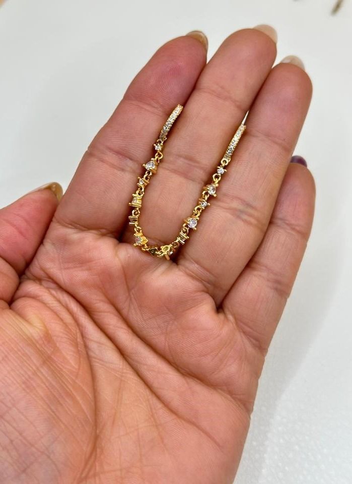 Aro Solitario Doble Argolla Plata S925 Baño Oro-1