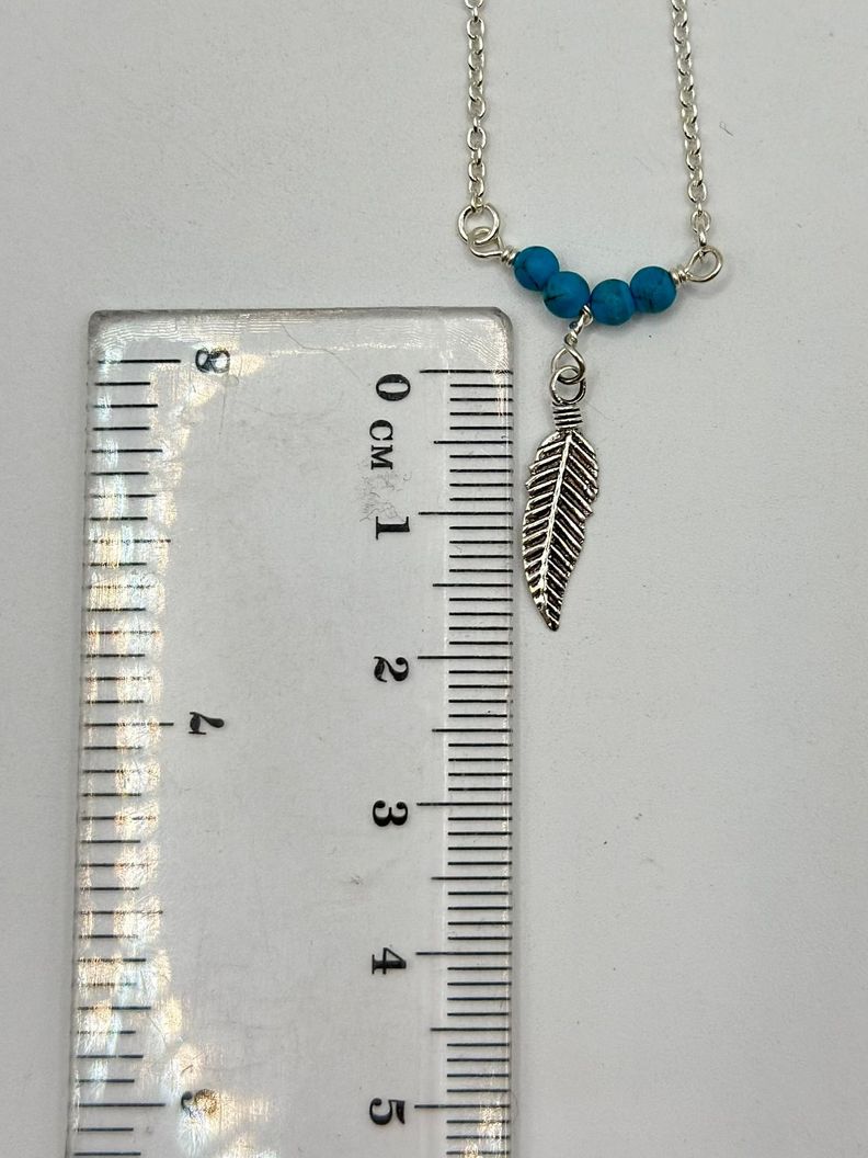 Collar Pluma Colgante Plata