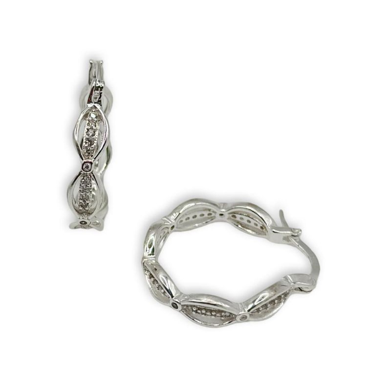 Aros Argolla Micro Circones Plata-0