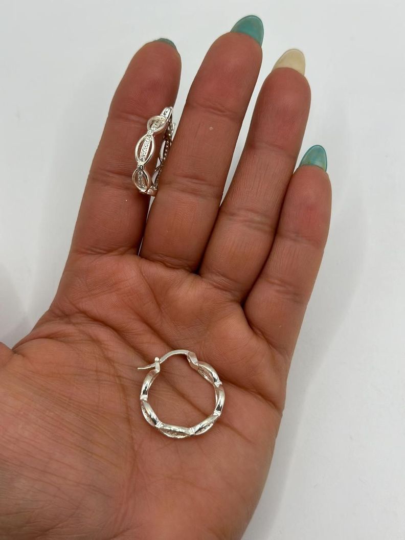 Aros Argolla Micro Circones Plata-1