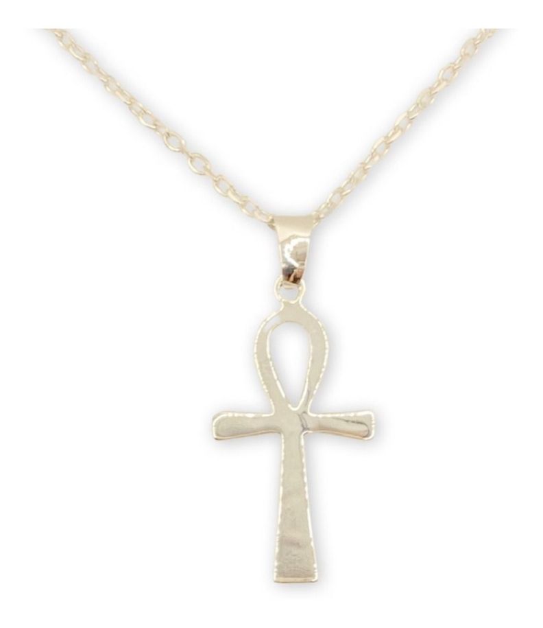 Collar Cruz Egipcia De Ankh Protección Plata 925-0