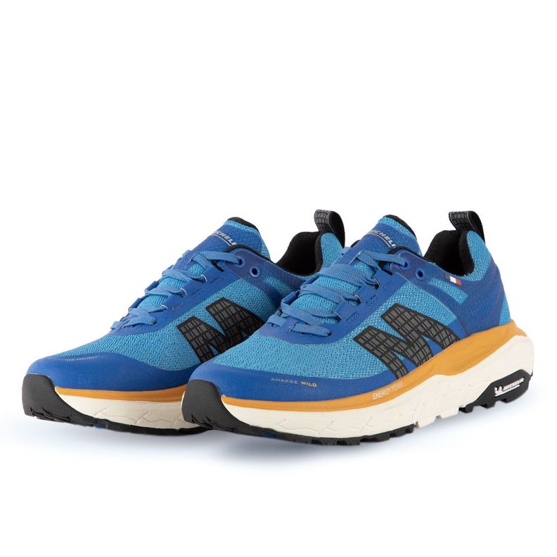 Zapatilla Trail Running Hombre Azul Amarillo Michelin Footwear Aw01-3