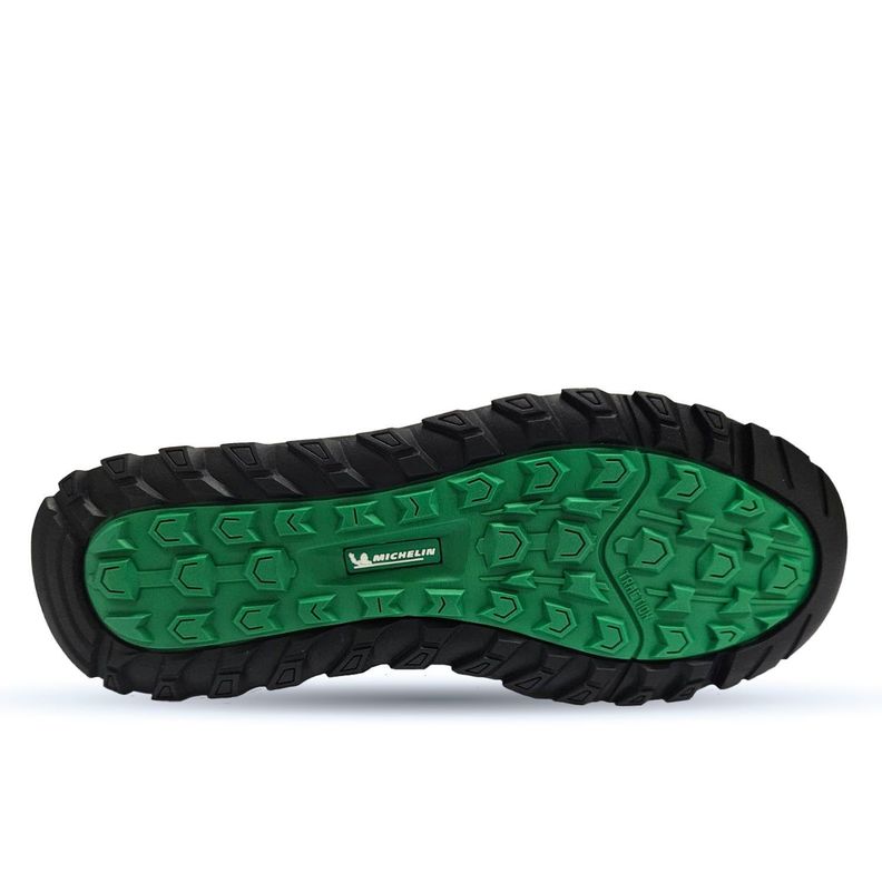 Botín Outdoor Impermeable Caña Alta Hombre Negro Gris Michelin Footwear Dr05-1