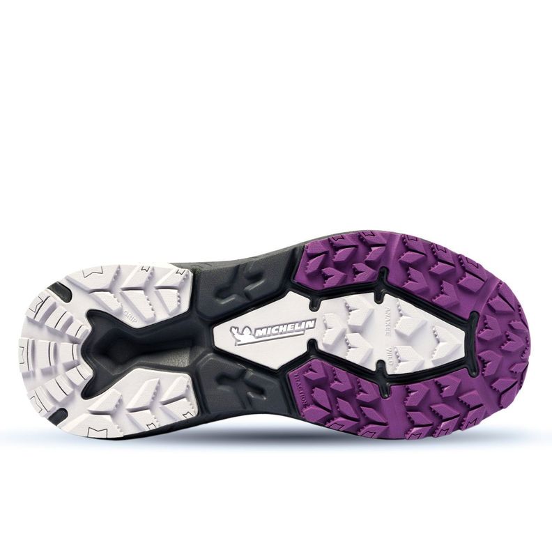 Botín Outdoor Impermeable Caña Alta Mujer Negro Morado Michelin Footwear Aw04-1
