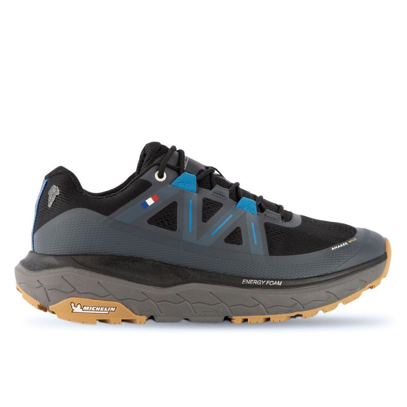 Zapatilla Trail Running Hombre Negro Azul Michelin Footwear Aw02-0