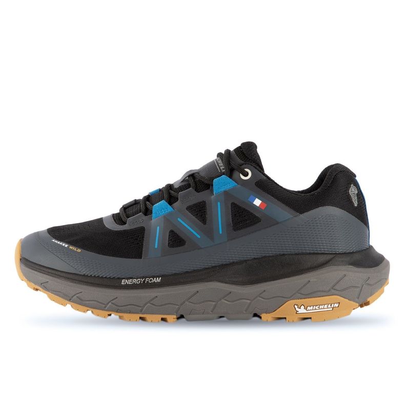 Zapatilla Trail Running Hombre Negro Azul Michelin Footwear Aw02-2