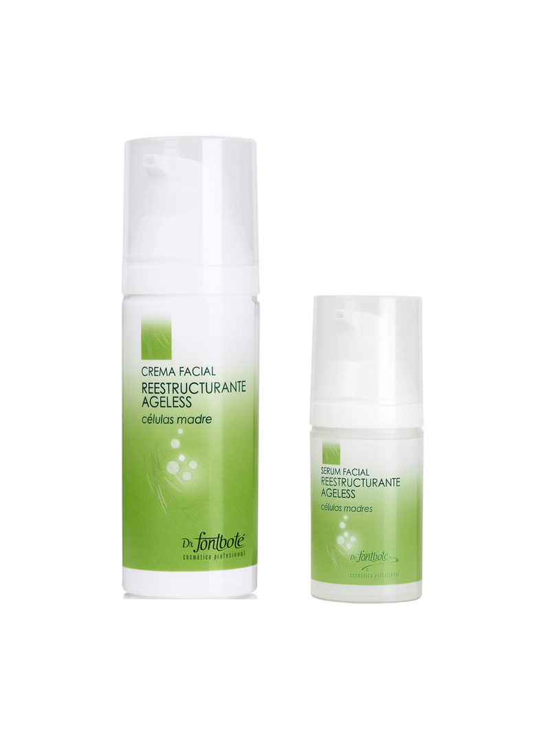 Set Crema Facial + Serum Reestructurante Ageless Células Madres-0