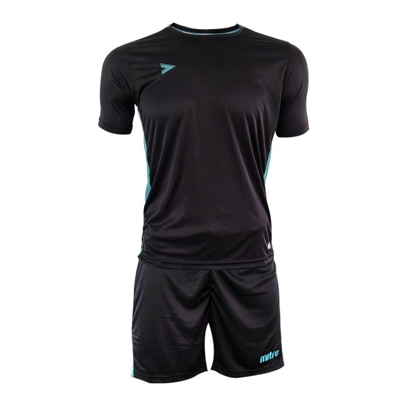 Uniforme futbol Manchester Delta hombre Mitre negro turquesa-0