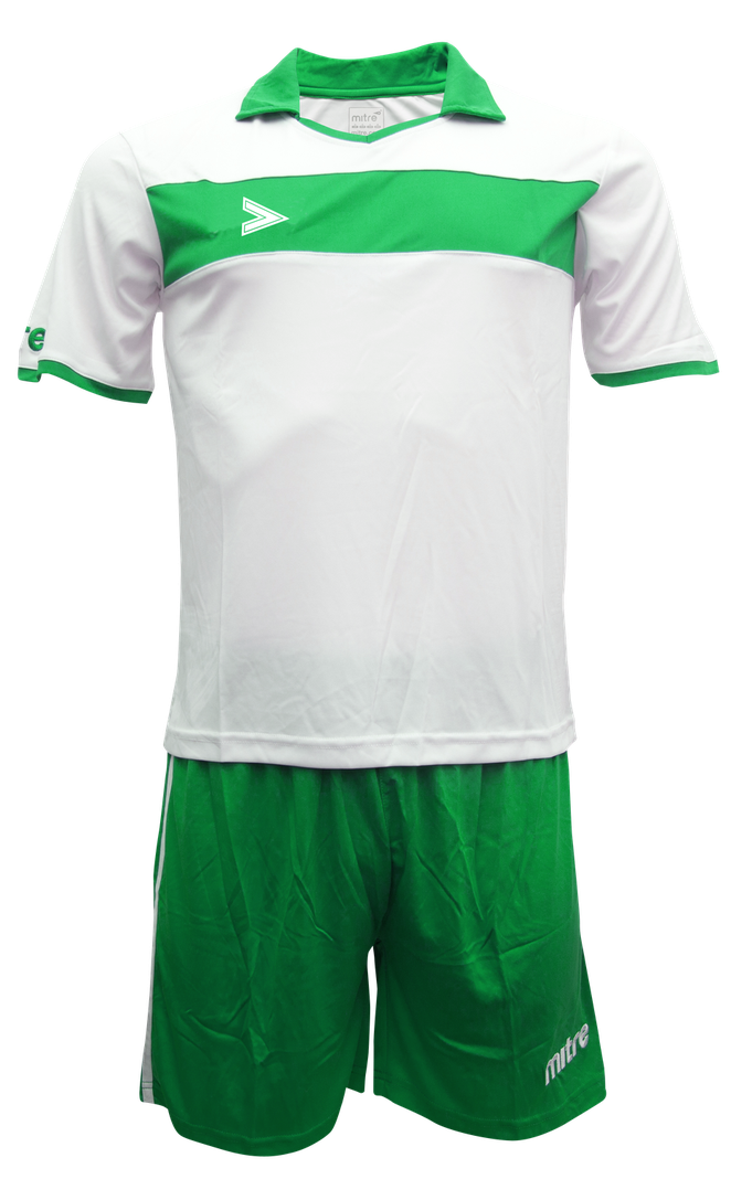 Uniforme de futbol London delta hombre Mitre blanco verde-0