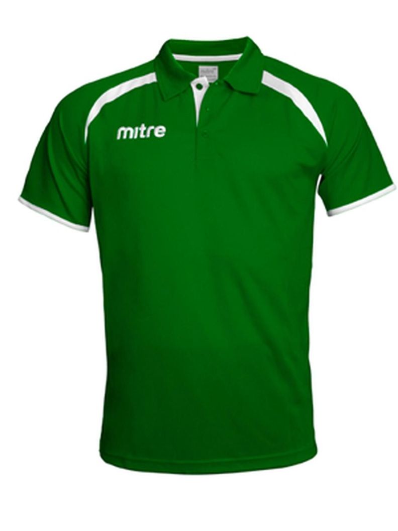 Polera Pique Hombre Mitre verde blanco-0