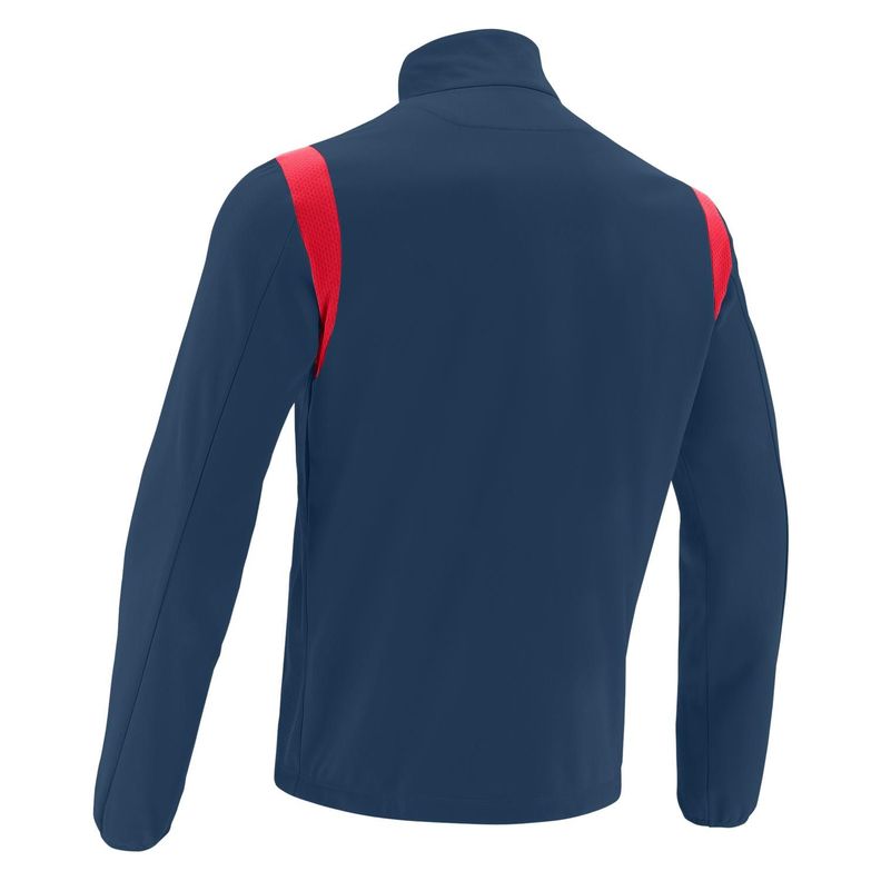 Polerón 1/4 Zipper Gange Macron Azul Marino-Rojo-4
