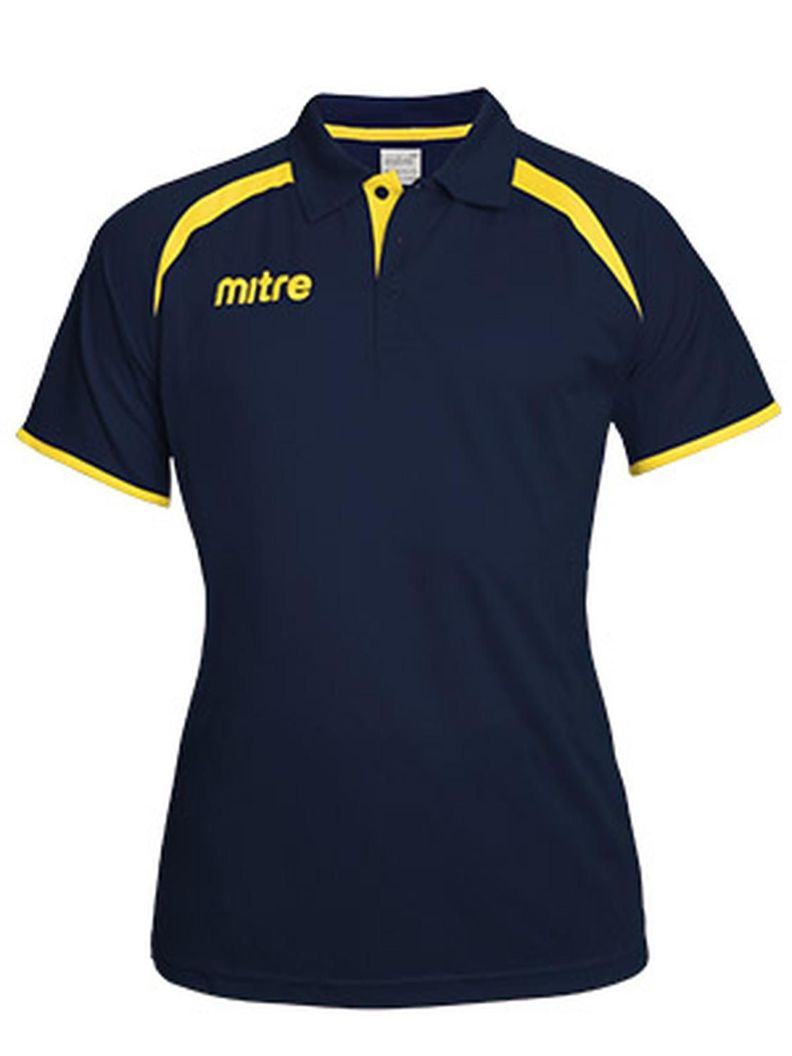 Polera Pique mujer Mitre Azul Marino Amarillo-0