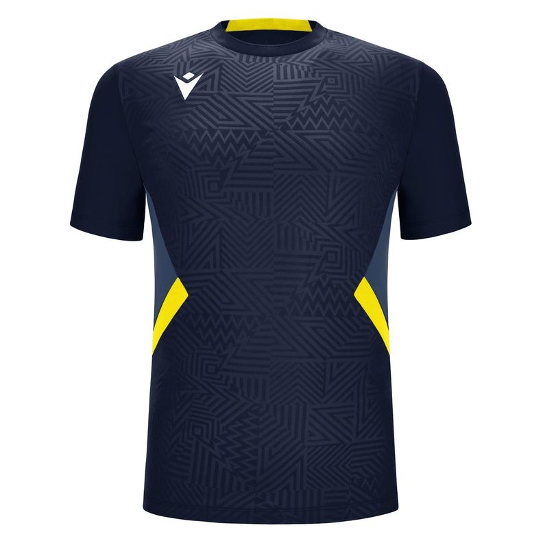 Polera Shedir Macron Hombre Azul Marino-Amarillo-0