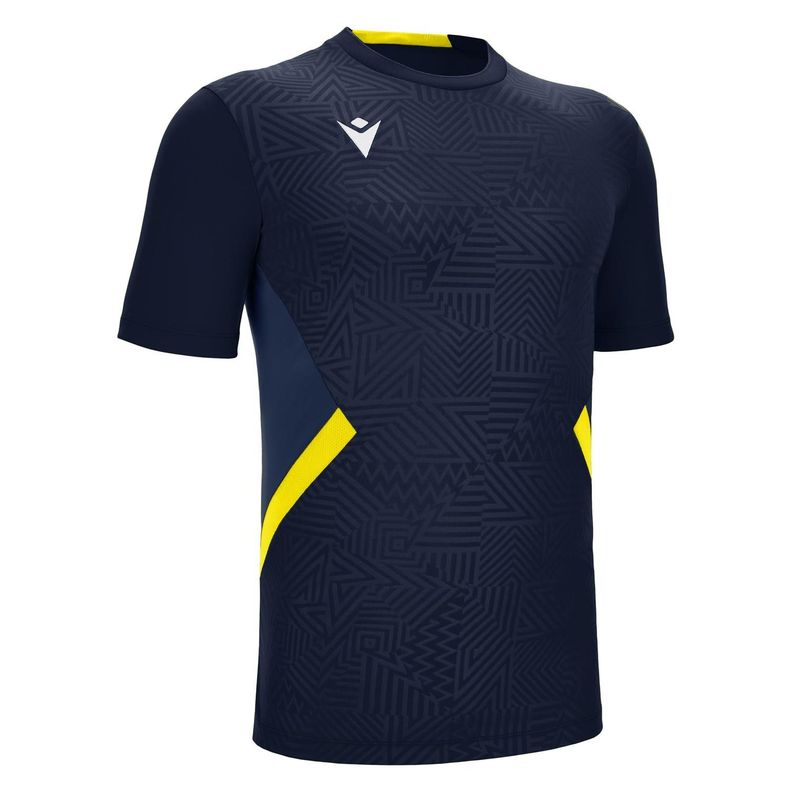 Polera Shedir Macron Hombre Azul Marino-Amarillo-1