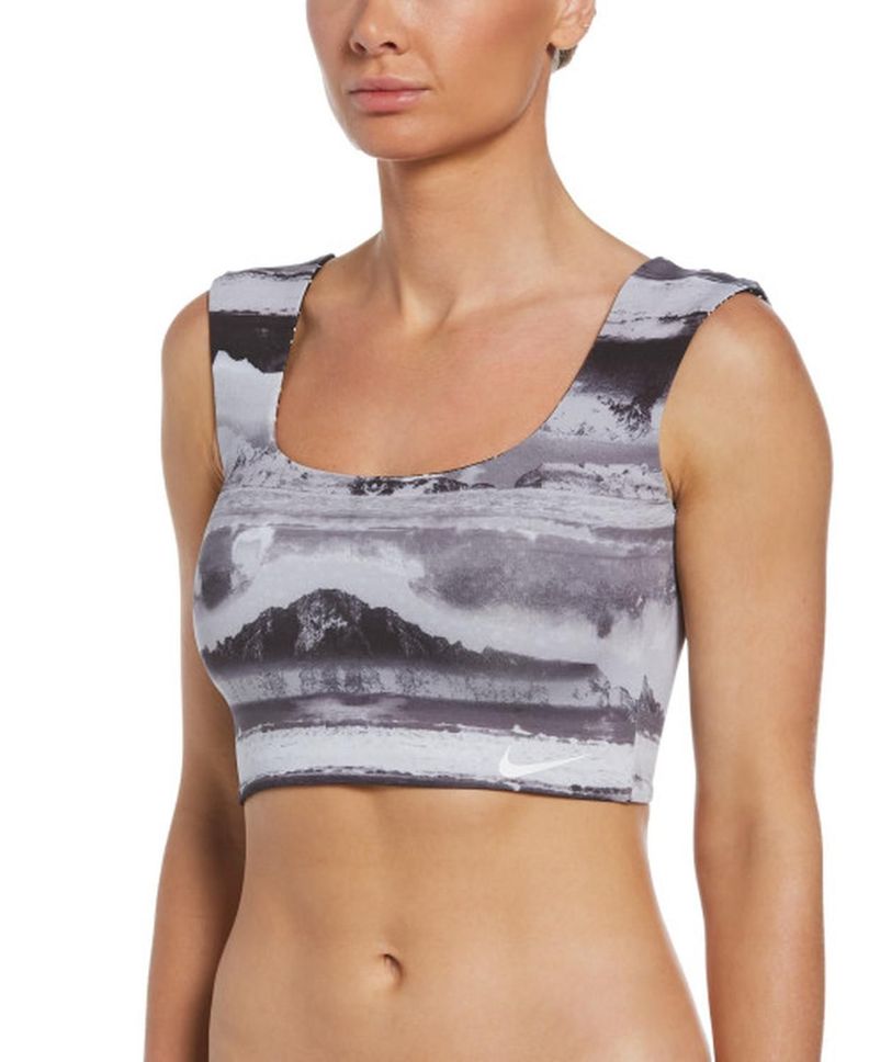 Crop Top Reversible NESSC318 Nike Swim Blanco-2