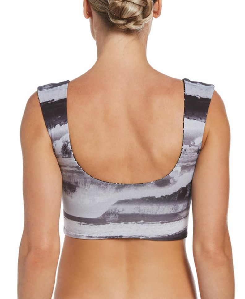 Crop Top Reversible NESSC318 Nike Swim Blanco-3