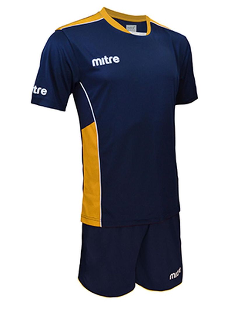 Uniforme de futbol Oxford Jr Mitre Azul marino amarillo-0