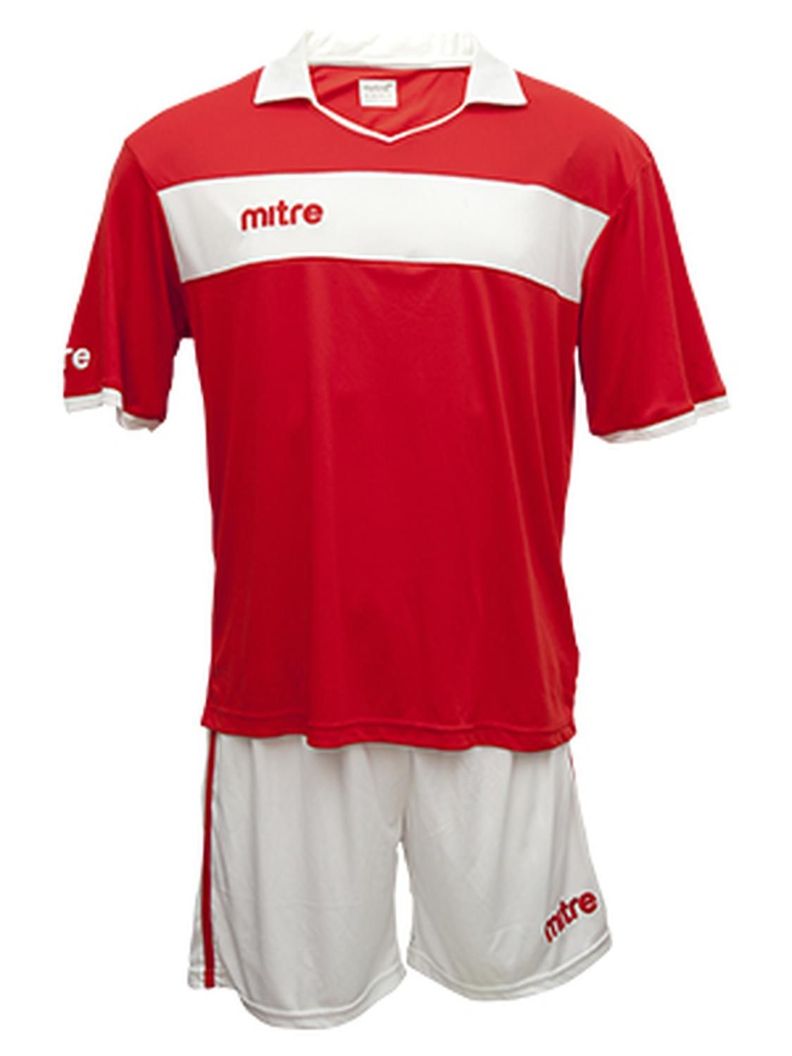 Uniforme de futbol London hombre Mitre rojo blanco-0