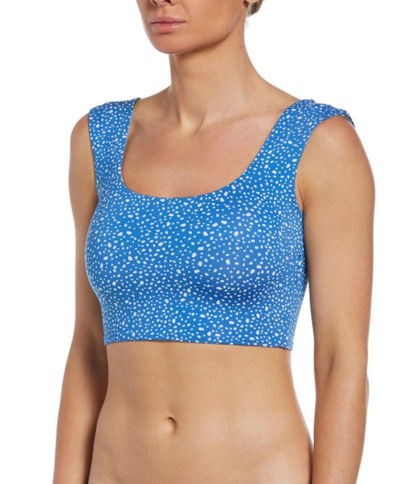 Crop Top Reversible NESSC318 Nike Swim Azulino-0
