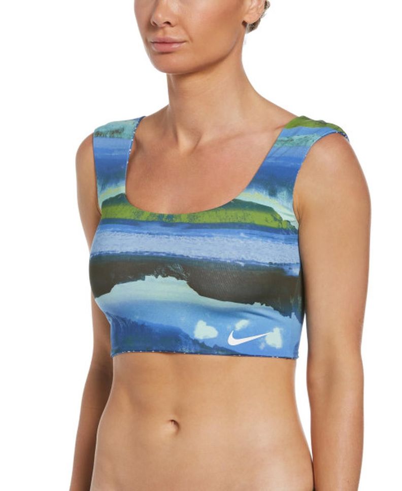 Crop Top Reversible NESSC318 Nike Swim Azulino-2