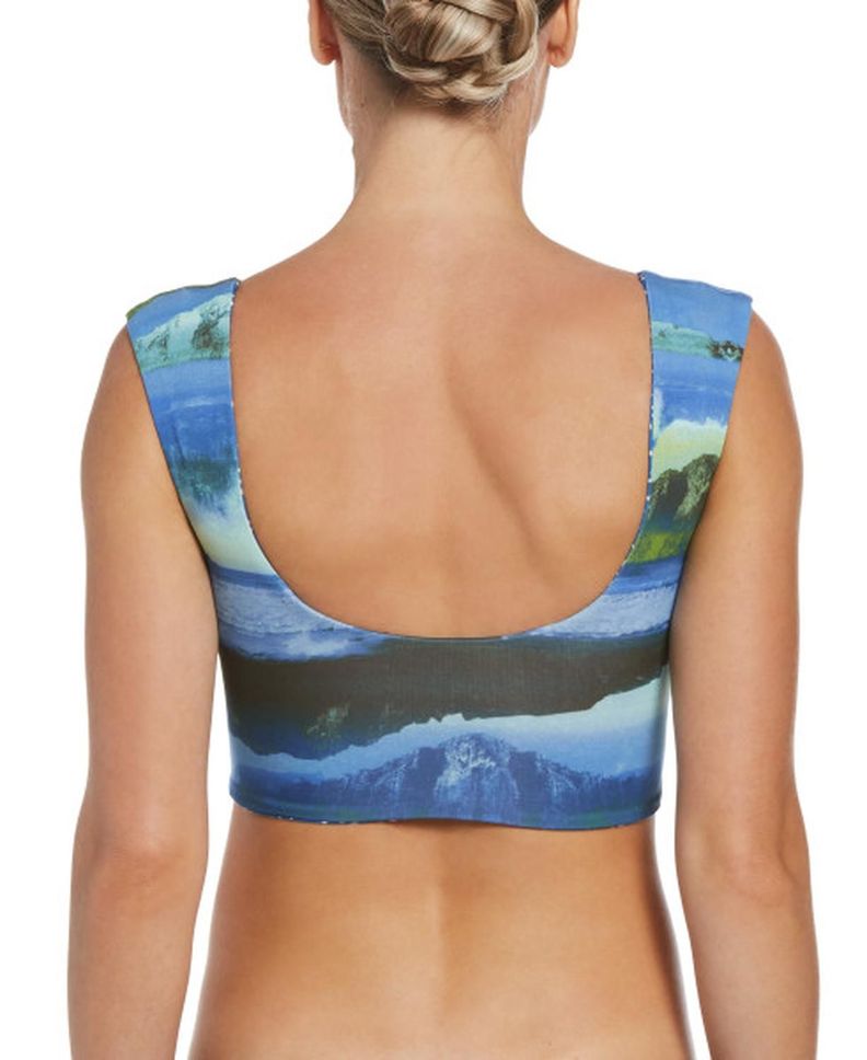 Crop Top Reversible NESSC318 Nike Swim Azulino-3