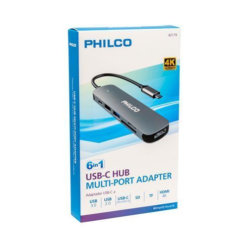 HUB ADAPTADOR TYPE C a HDMI 6 EN 1-3