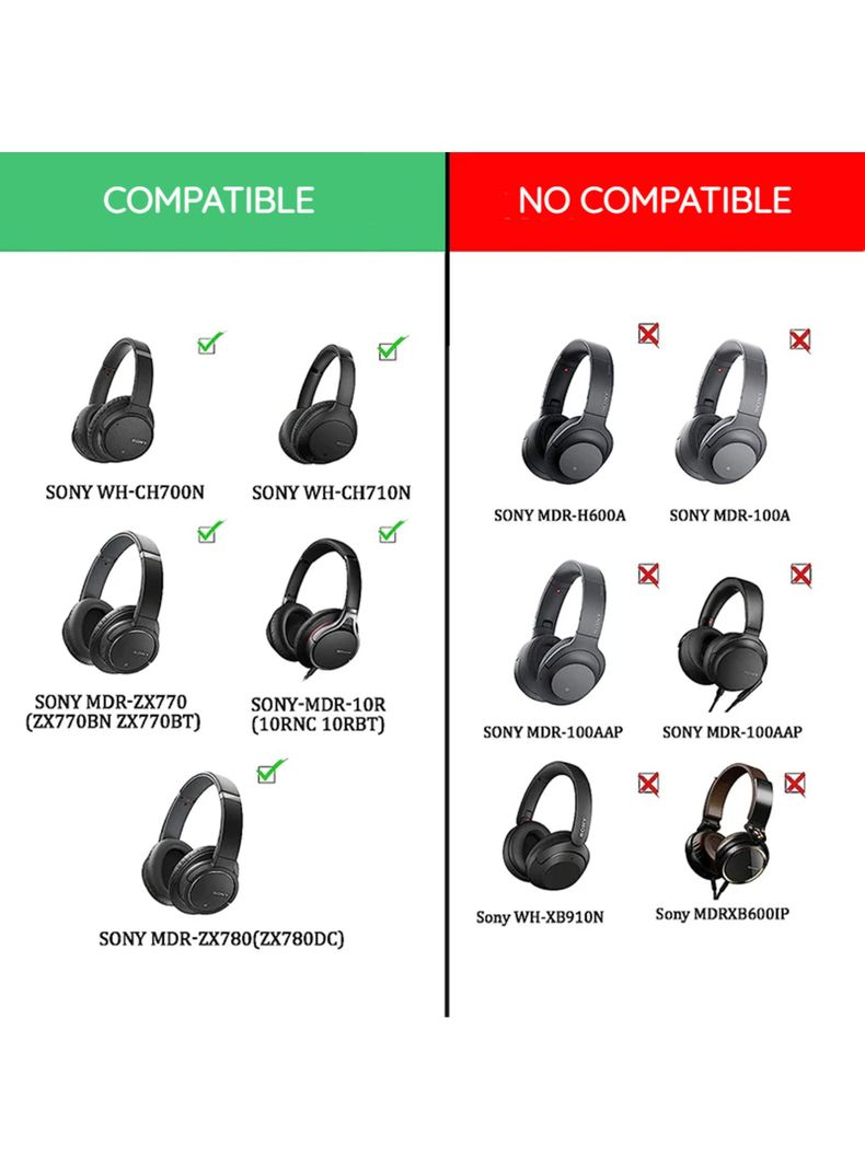 Almohadillas Para Audífonos Sony WH-CH710n 720n MDR-10r-1