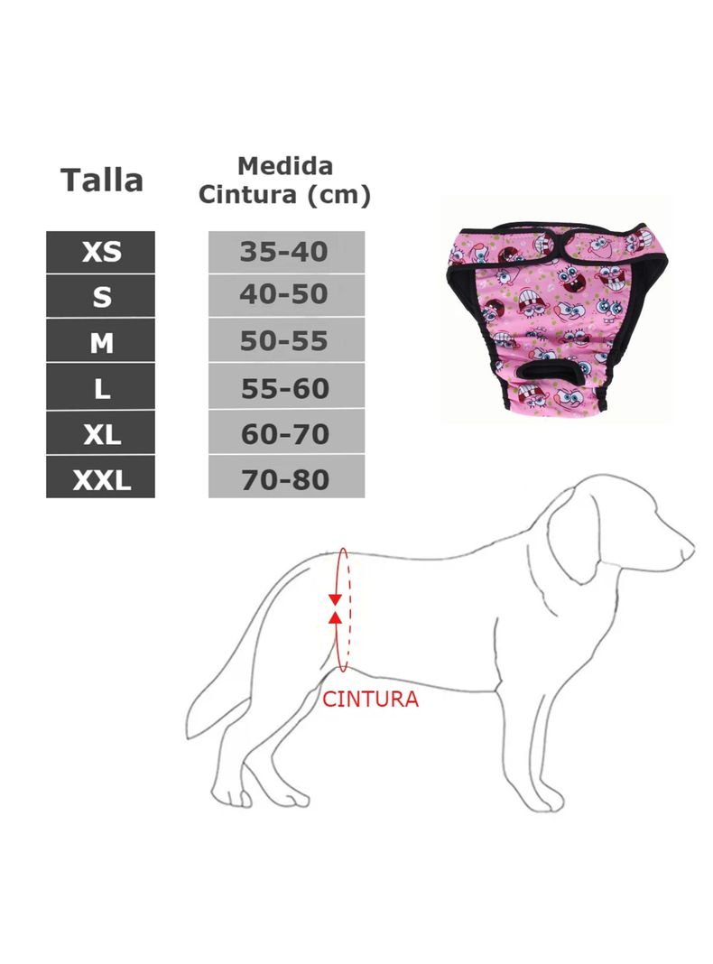 Calzones Para Celo Perritas Sanitarios Pipi Tallas Grande-2