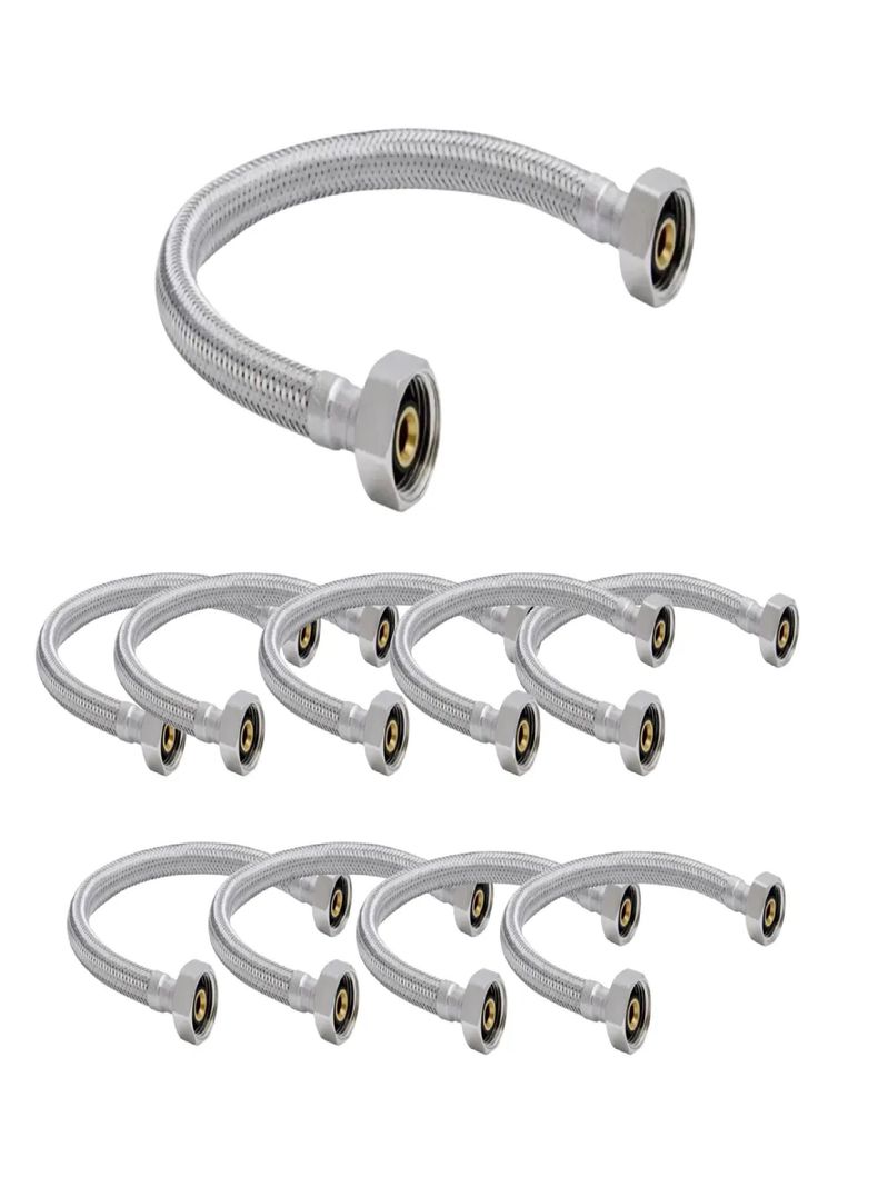 Pack 10 Flexible Agua Fria Y Caliente 1/2 Hi-hi 40 Cm Taumm