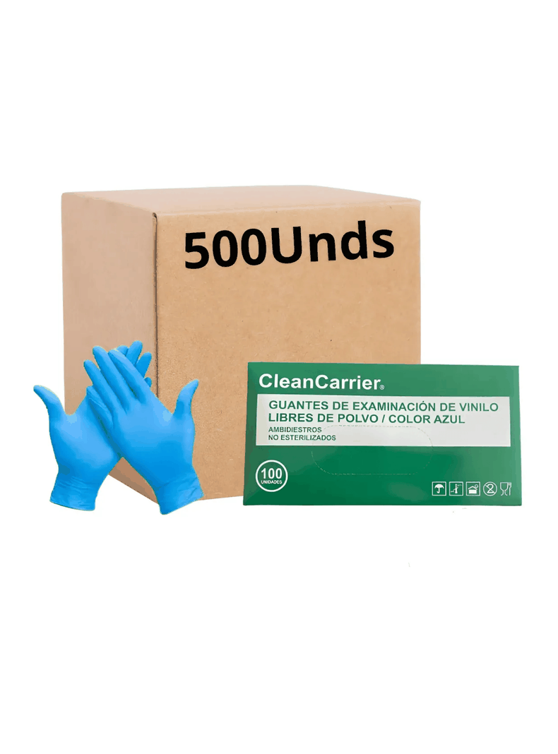 Guantes Vinilo Azul Cleancarrier Talla L Pack X 500 Uds