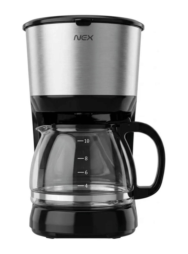 Cafetera Nex 1 25l Goteo Jarra Vidrio Acero Negro 10 Tazas