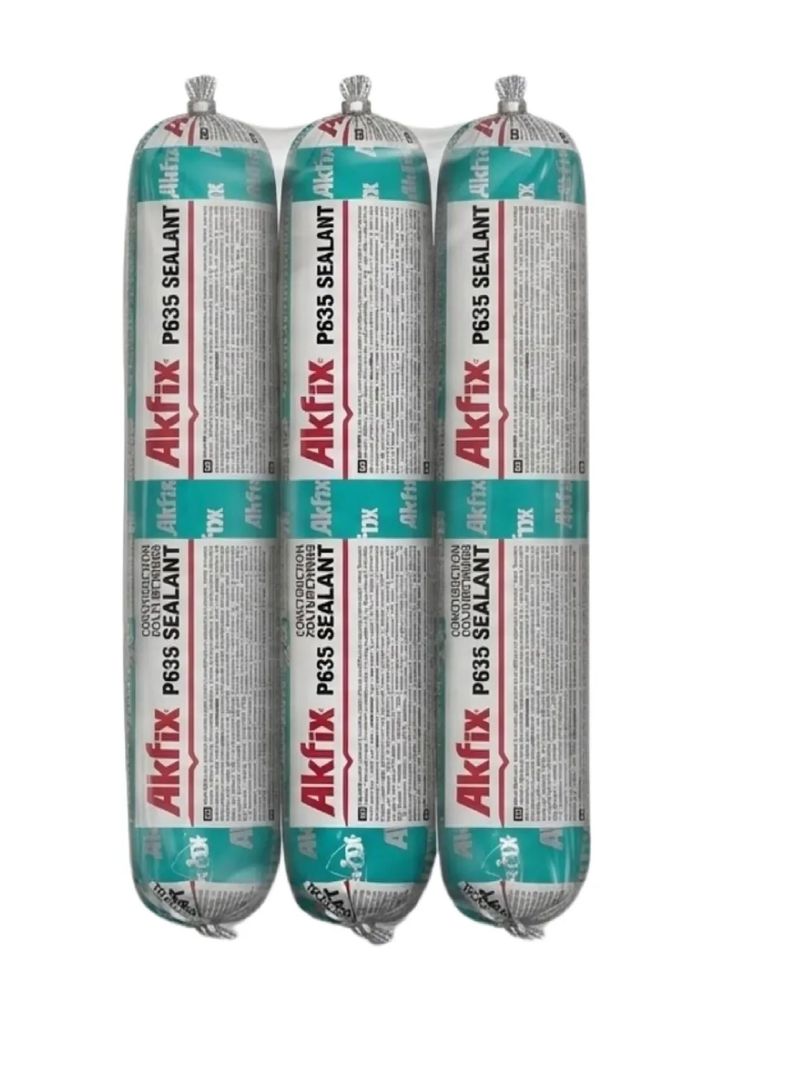 Pack 3 Sellador Poliuretano Akfix P635 Blanco Juntas Muros