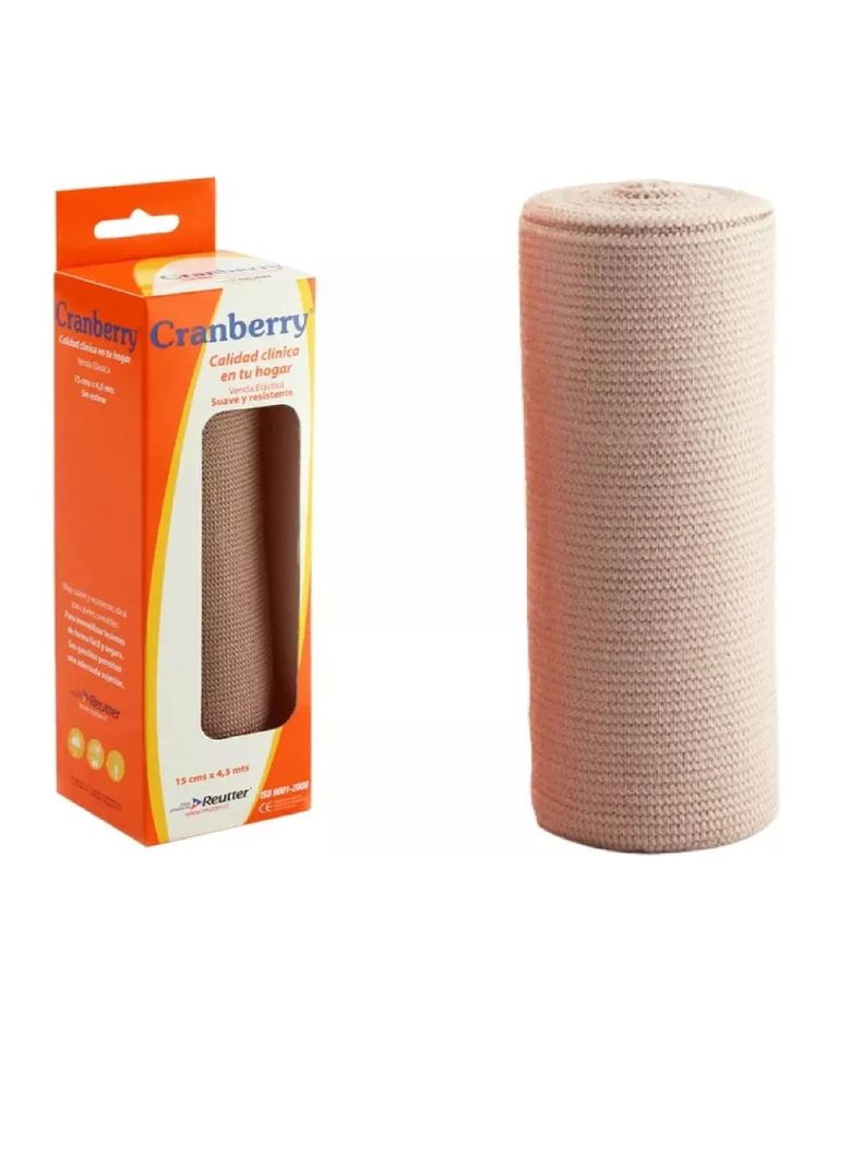 Venda Elastica Suave Y Resistente 15cm X 4.5mtrs Cramberry